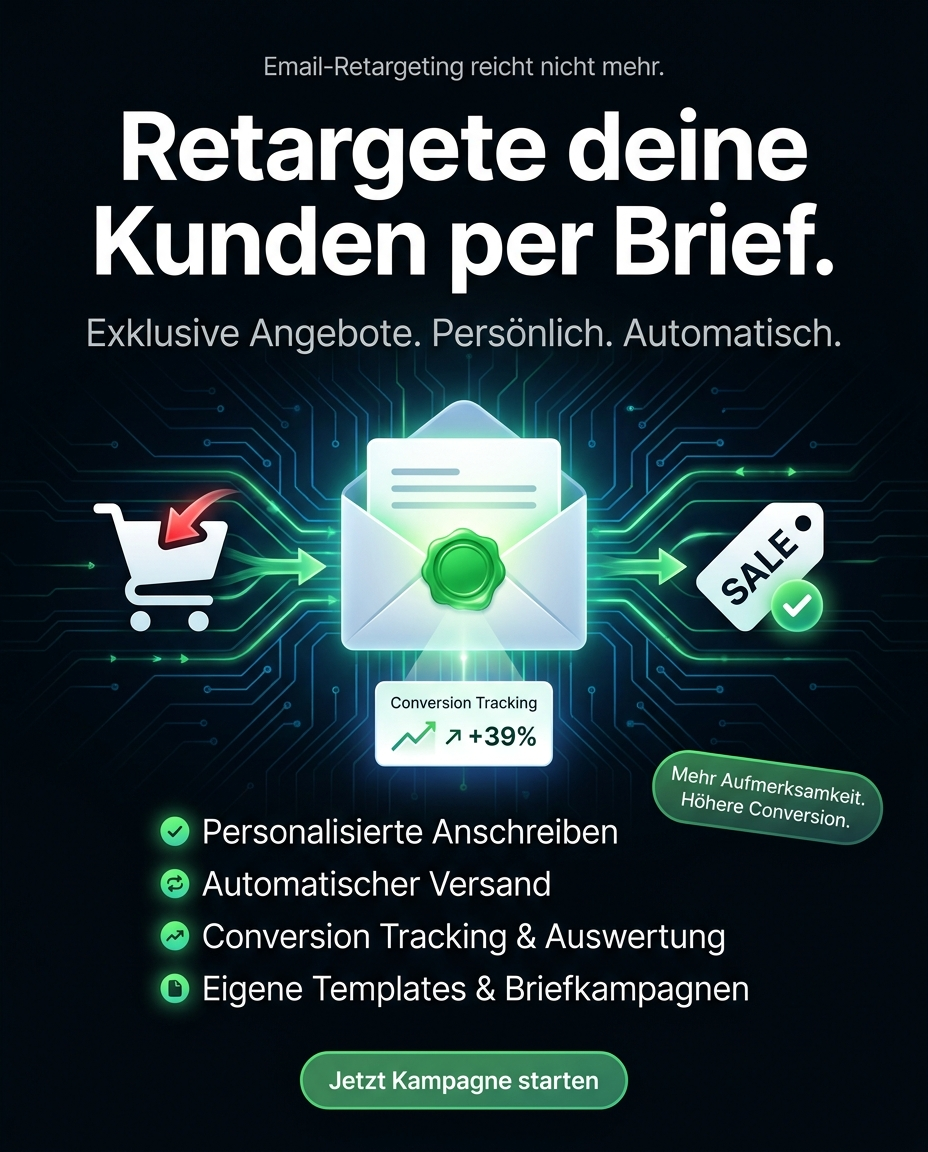 Retargete deine Kunden per Brief